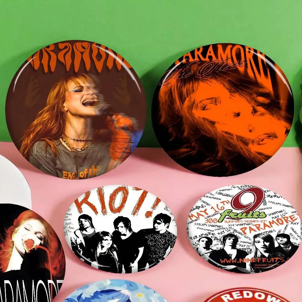 Paramore Band Customizable Soft Button Pin For Women Creative Jewelry Badge Cartoon Lover Hat