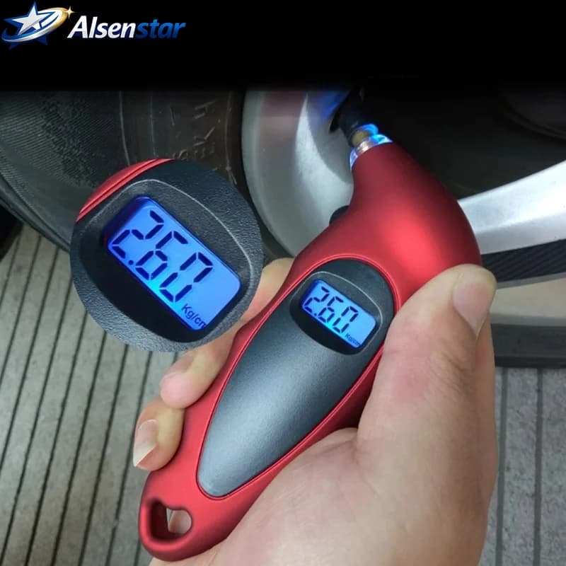 New Type of Tire Pressure Gauge with High-Precision Digital LCD Display Screen for Tire Pressure Monitoring