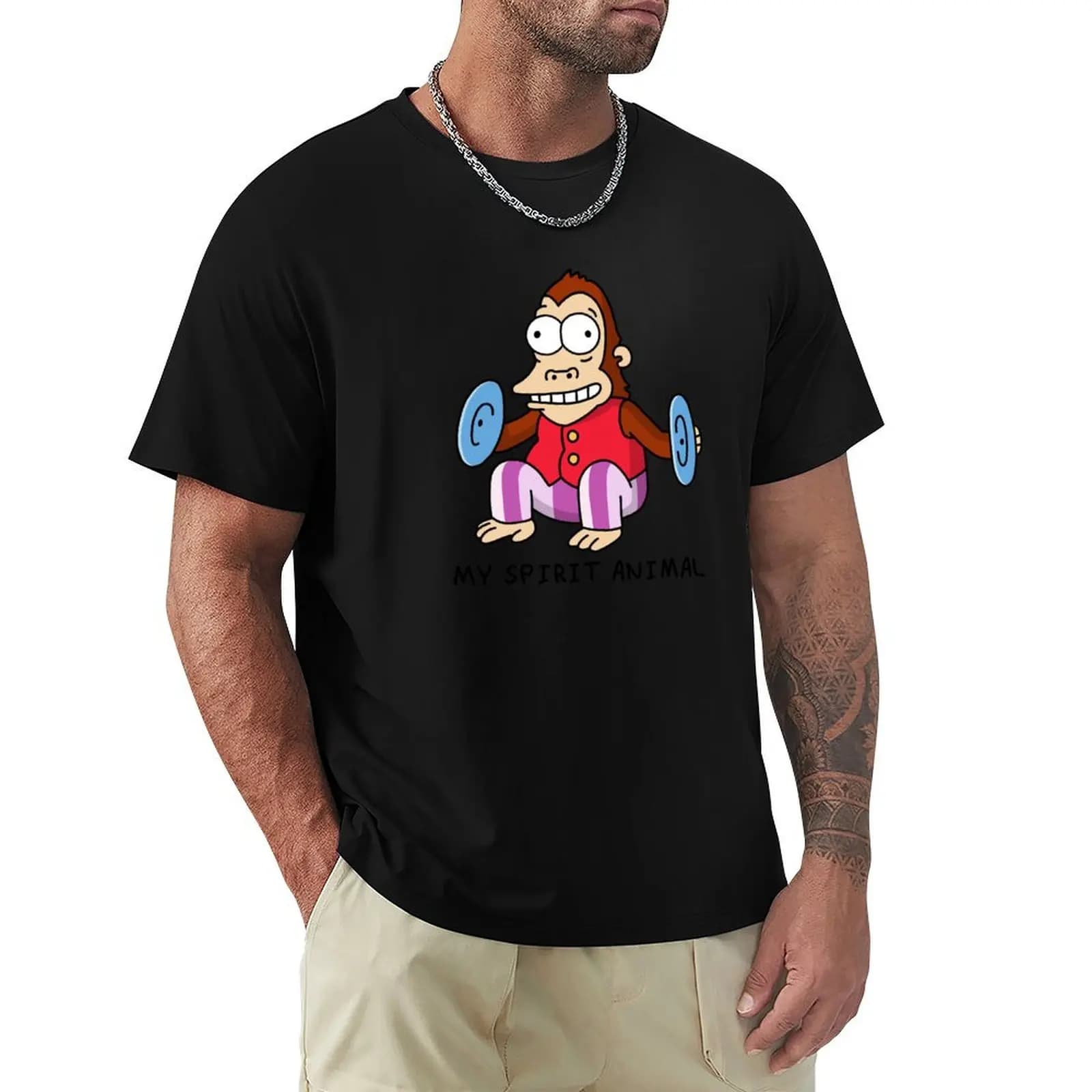 Monkey with Cymbals T-Shirt hippie clothes cute clothes vintage T-shirts man slim fit t shirts for men
