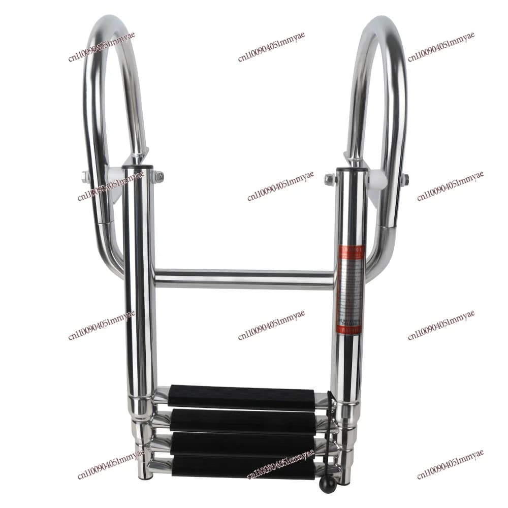 Thickened Stainless Steel Marine Folding Handrail Ladder Speedboat Yacht Swimming Boarding Ladder Pontoon Stern Ladder