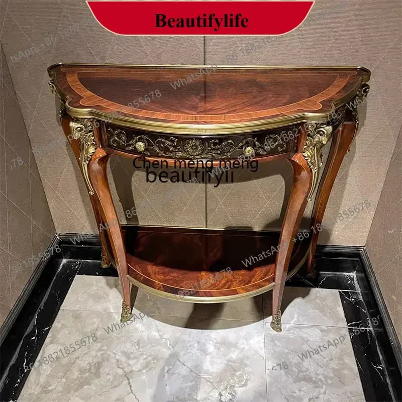 D178 Y yj Solid Wood Console European Entrance Cabinet British Hall Cabinet Curio Cabinet Locker