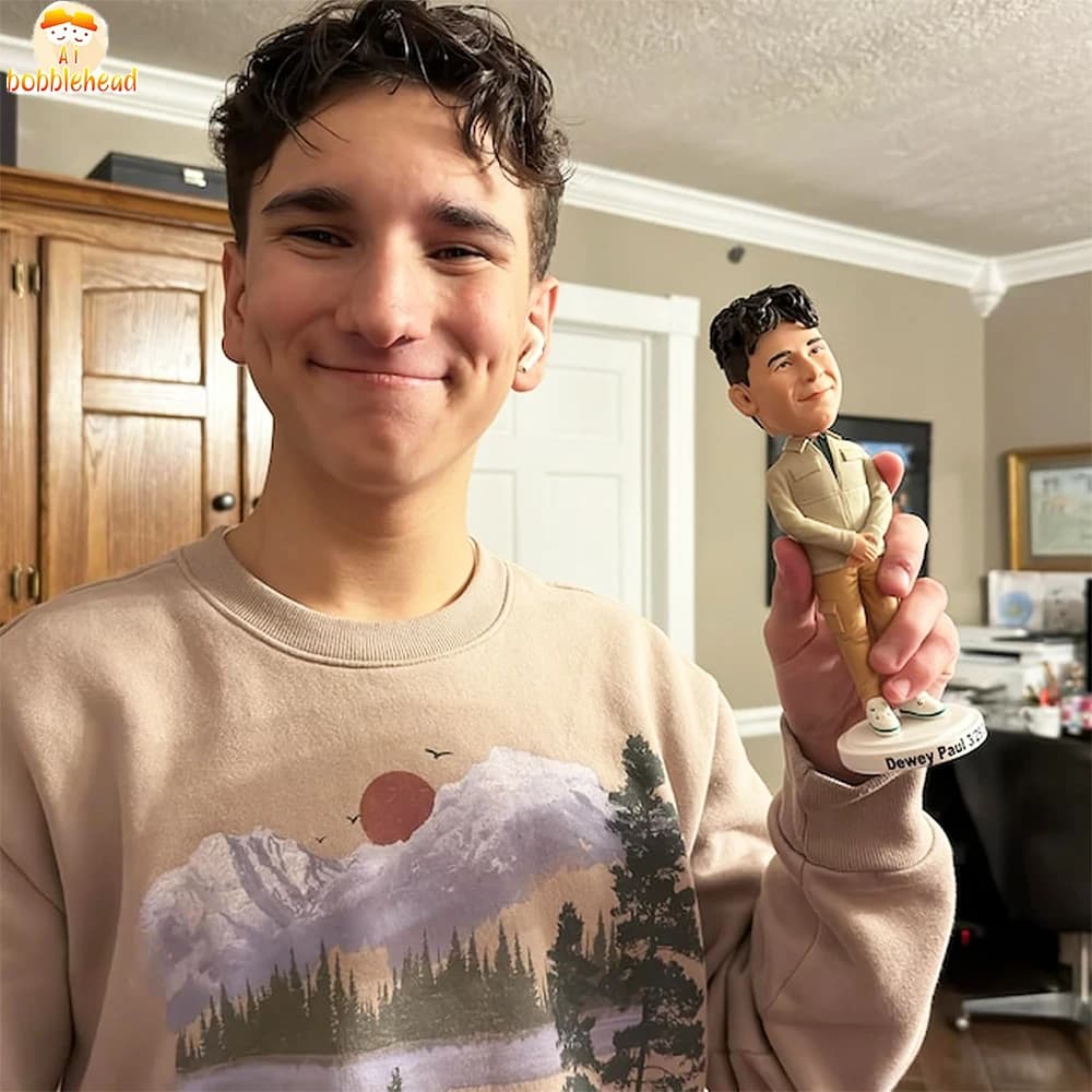 Custom Bobbleheads Figurine,Custom Men's Suit Bobblehead for Birthday/Valentine's Day Gifts Based On Your Photos