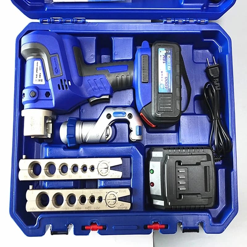 WK-E806AM-L Electric Flaring Tool 6-19mm Brass Flared Mouth Expander Rechargeable Electric Expander Tool Set+Plastic Box 1PC