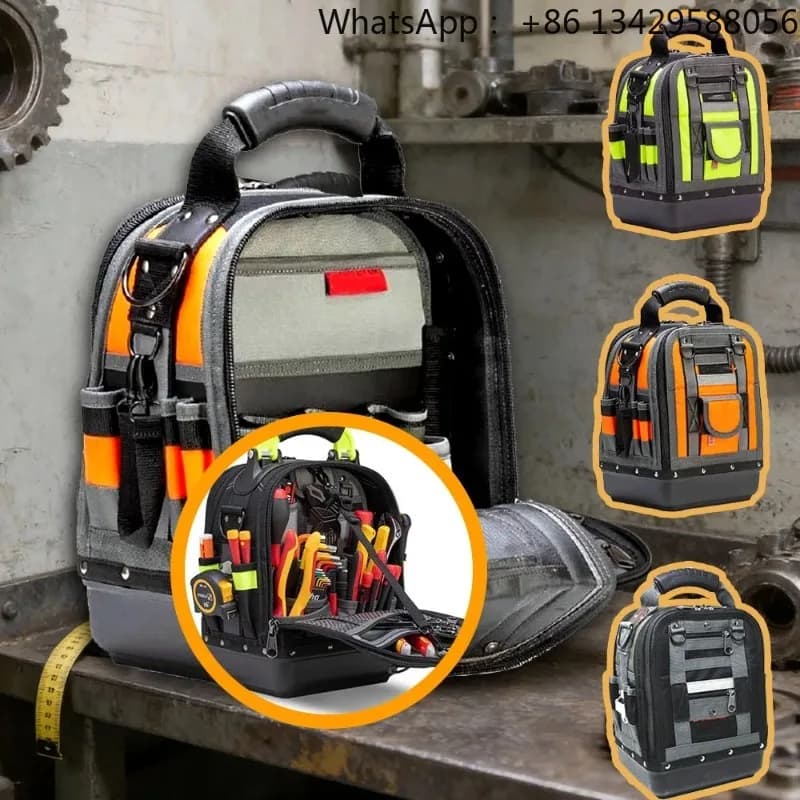 Multifunctional Tool Backpack, Wear-resistant Storage Bag for Electricians, Repairmen, Construction & Outdoor Work