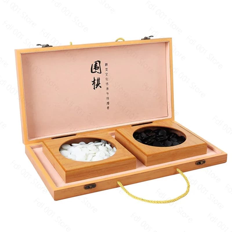 Go Board Foldable 19-way Children's Beginners Gobang Students Adult A Portable Chinese Chess Strategy Game, for The Family