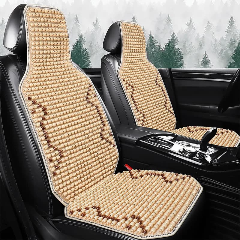 2023 New Wooden Bead Car Cushion Summer Cool Cushion Single Piece Car Summer Ventilation Breathable Bead Cushion Cool Cushion Av
