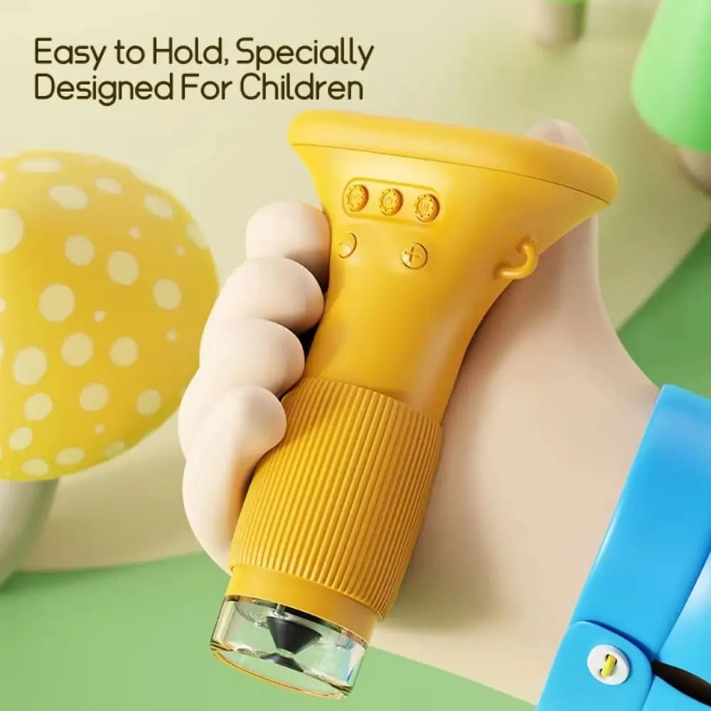 2 Inch IPS Screen Children's Digital Microscope HD Handheld Handheld Digital Microscope Portable 8 LED Light Pocket Microscope
