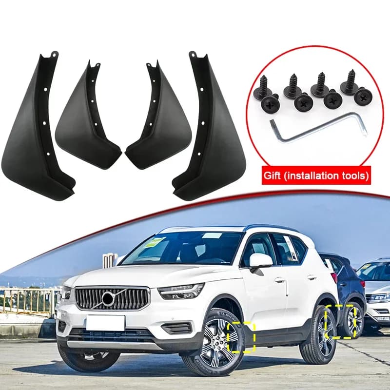 Car Styling For Volvo XC40 2018-2023 2024 ABS Car Mud Flaps Splash Guard Mudguards MudFlaps Front Rear Fender Auto Accessories