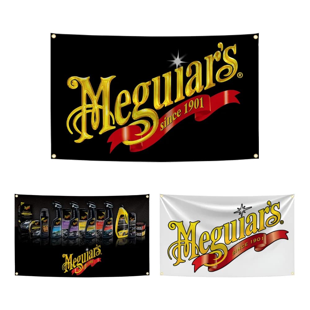 3x5 Ft M-Meguiars Car Care Store Flag Polyester Digital Printing Banner for Garage Wall Art Home Outdoor Decoration Tapestry