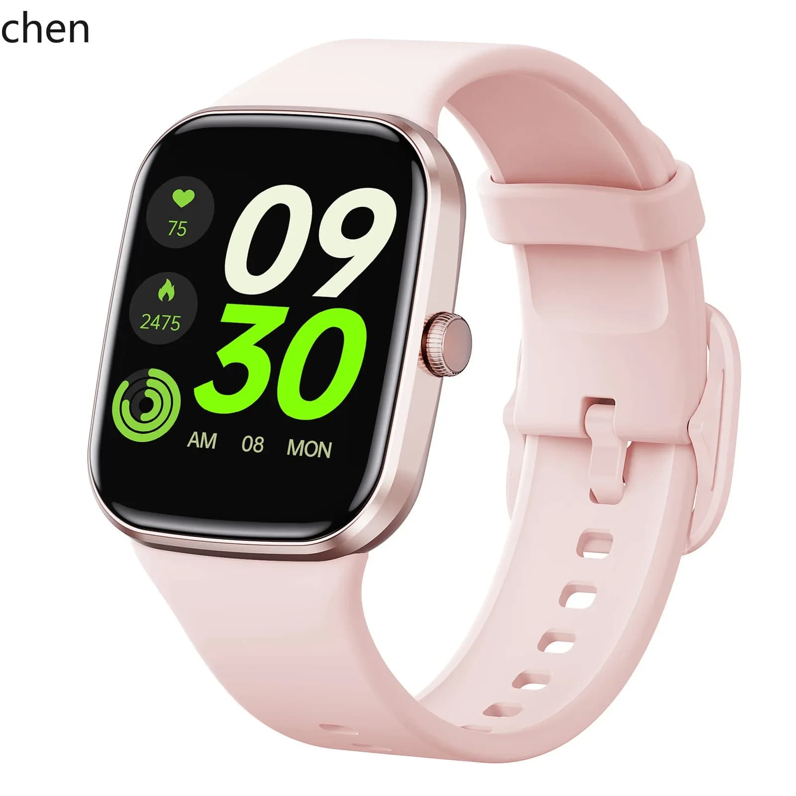 V9 smartwatch: new model with heart rate & temperature monitoring, message alerts, sports tracking, waterproof, and pedometer