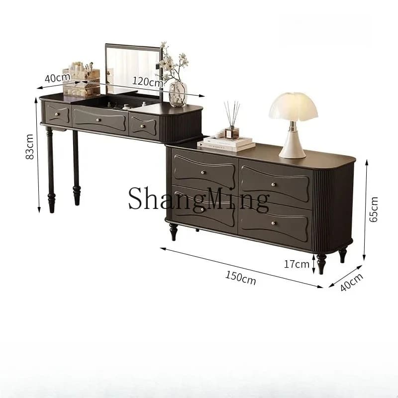 FG home advanced sense retro solid wood chest dresser table medieval bedroom small apartment beech makeup table