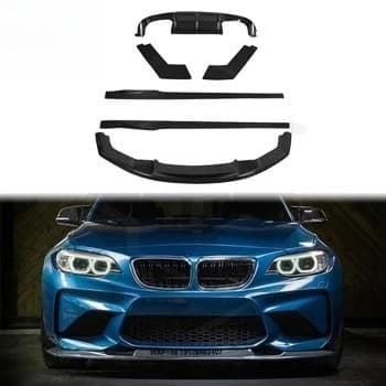 Upgrade MTC Style Dry Carbon Fiber Body Kits for F87 F87C M2 M2C Front Lip Side Skirt Splitter Rear Diffuser Bumper Lip
