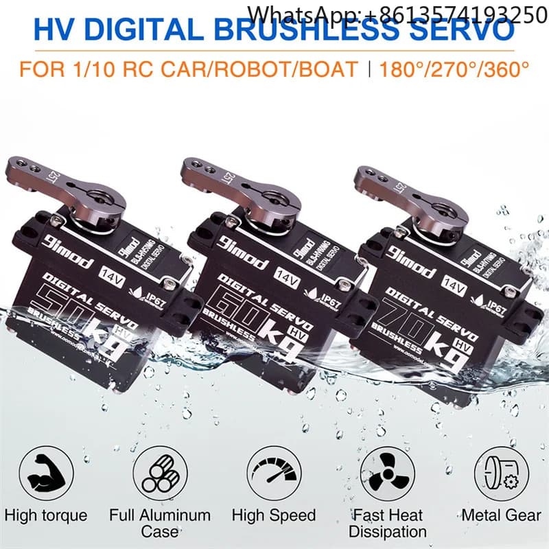 9imod 51KG 61KG 71KG Metal Gear Brushless Digital 14V High Voltage Waterproof Servo Suitable for 1/8 1/10 RC Car