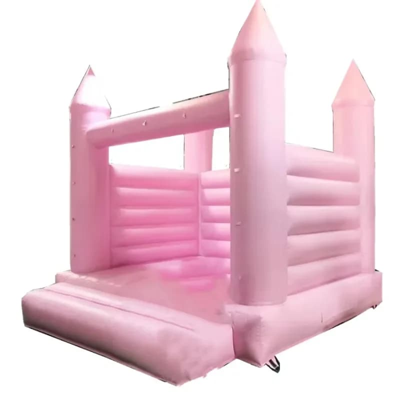 Commercial grade light color wedding bounce house, inflatable jump white bouncy castle