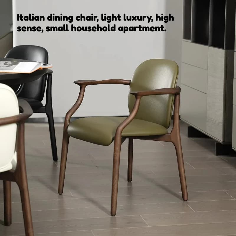 Contemporary Kitchen Dining Chairs Luxury Wooden Legs Italian Restaurant Buffets Dining Chairs Vanity Lounge Home Furniture