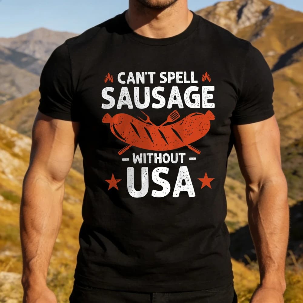 Funny USA Fourth of July Joke T-Shirt The United States Patriotic Shirts Independence Day Shirt Men Summer Casual Cotton Tops