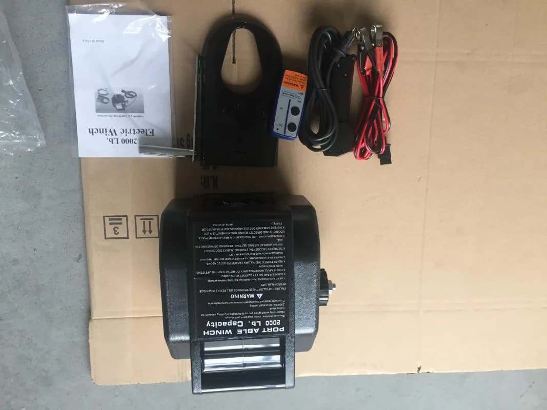 2000 Lb 12V 24V Electric Marine Winch Heavy Duty Boat Towing Tool Spare Part for Fishing Boats Recreational Yachts