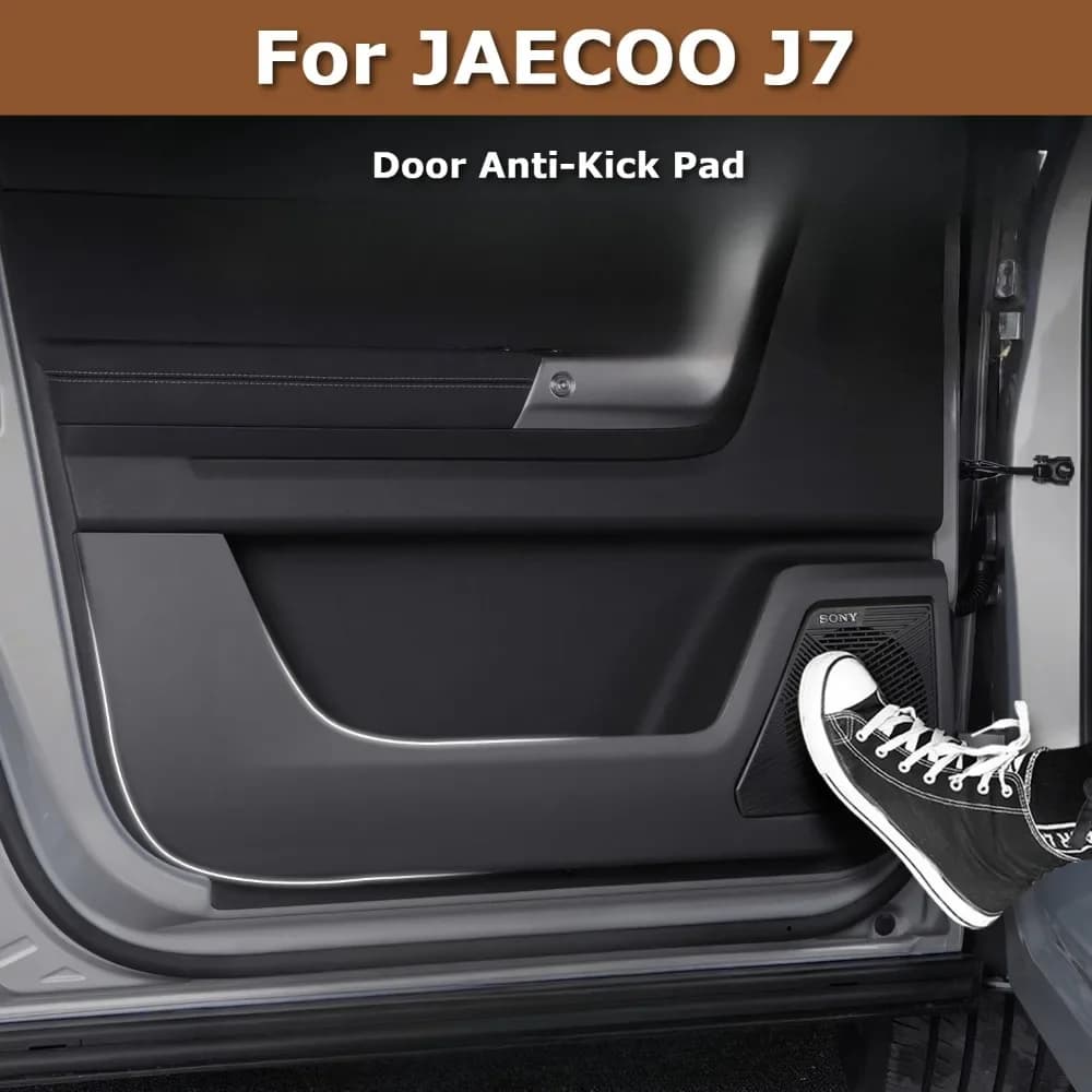 For JAECOO J7 Chery Explore 06 2023-2026 Leather Door Anti-Kick Pad Glovebox Storage Trim Scratch-Proof Interior Protection Set