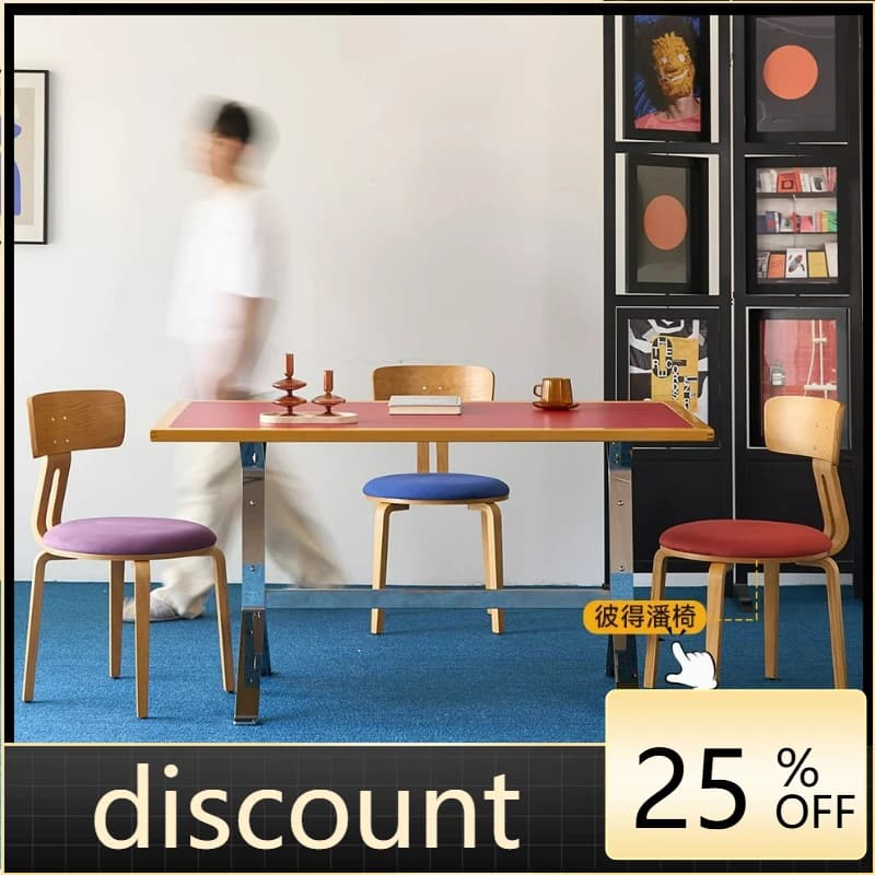 LTT Barkley Dining Table Medium Bauhaus Solid Wood Long Table Memphis Rectangle Dining Table
