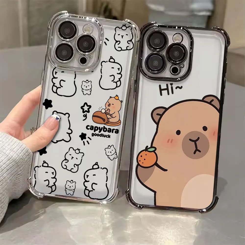 Capybara Cute Phone Case For Xiaomi 17T 15T 14T Pro Cases Poco X6 X7 F7 F8 Ultra M7 M8 X8 Pro Max Silicone Soft Protective Cover