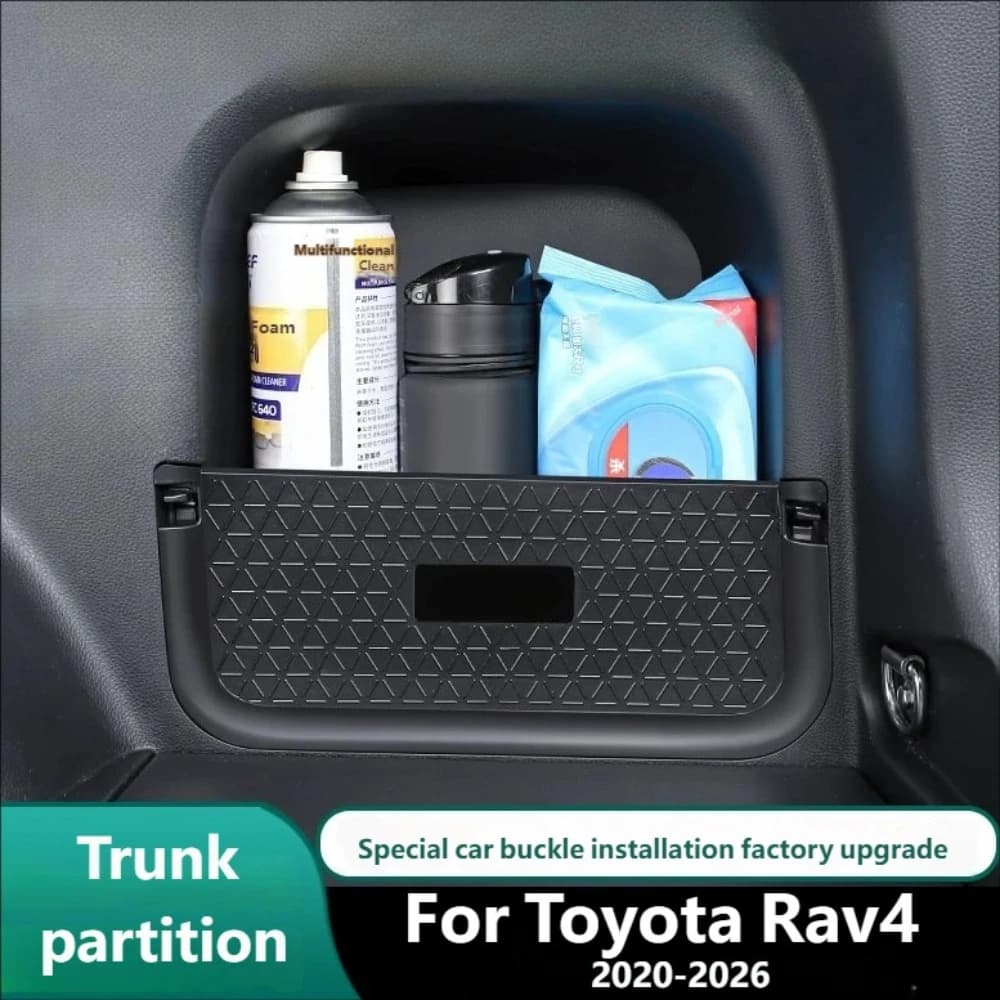 For Toyota Rav4 2020-2025 2026 ABS Trunk Partition Board Trunk Side Storage Plate Rear Tail Box Baffle Storage Organizer Box