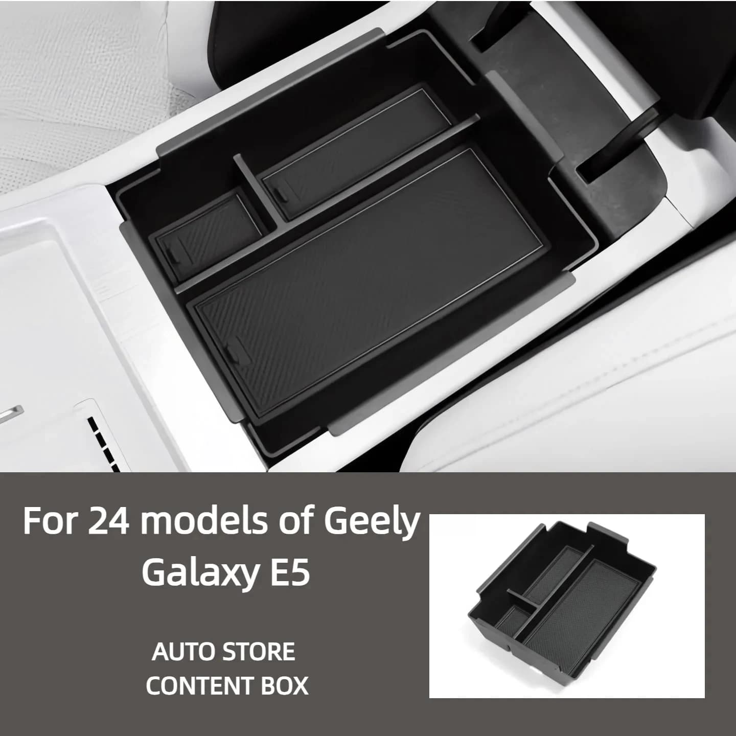 For 24 Models of Geely Galaxy E5 Center Console Armrest Storage Box Compartment Central Storage Tray Divider Decorative Box