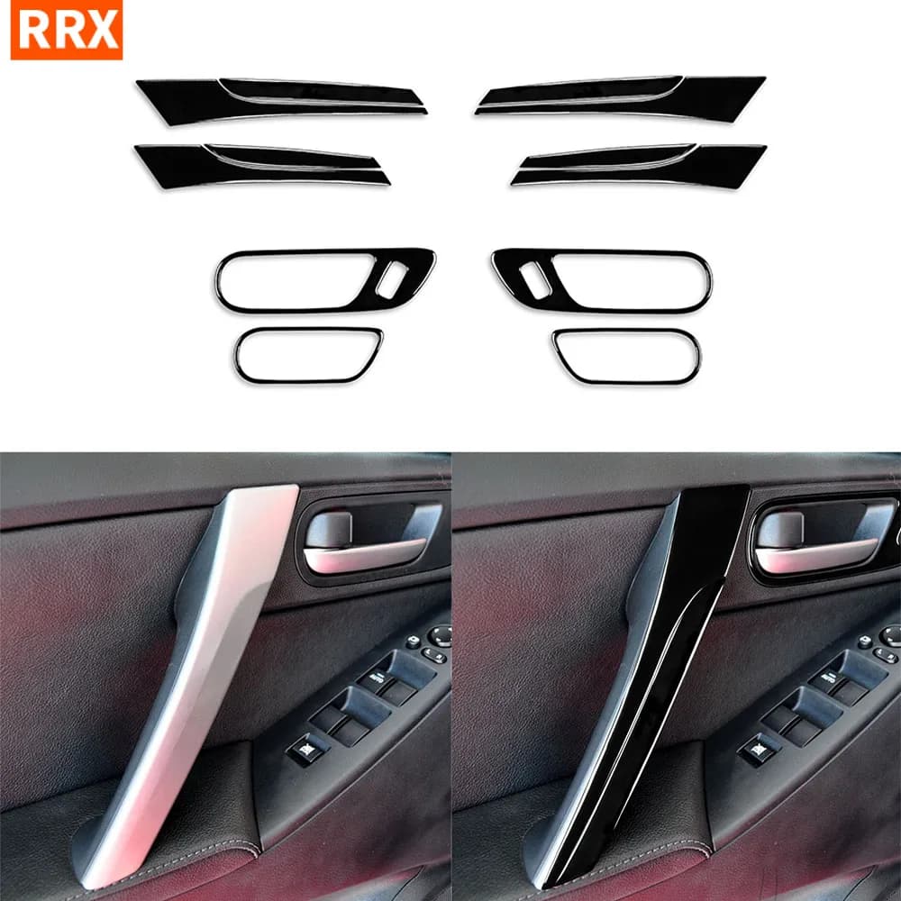 Car Doors Handle Pull Sets Panel Piano Black Sticker For Mazda 3 Axela 2010-2013 Mazdaspeed 3 Mazda3 Interior Accessories