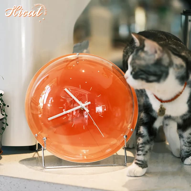 ZB creative sunset clock bubble clock home creative Internet celebrity art clock orange sunset simple fashion decoration
