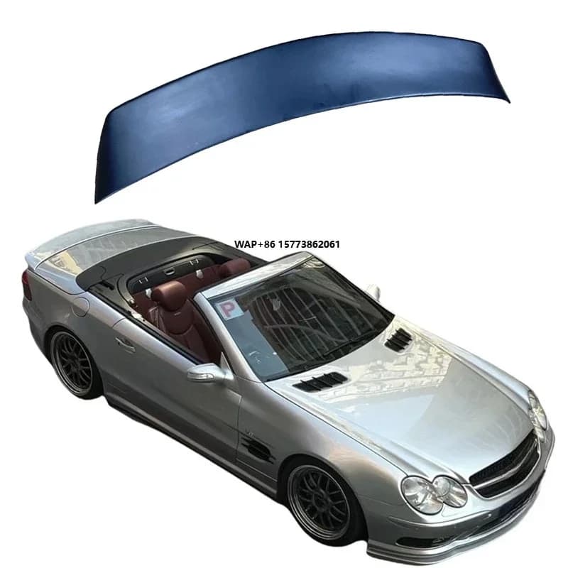 Car Exterior Accessories R230 SL300 SL55 SL63 Fiberglass Misha Stily Car Rear Wind Trunk Spoiler Wing for SL