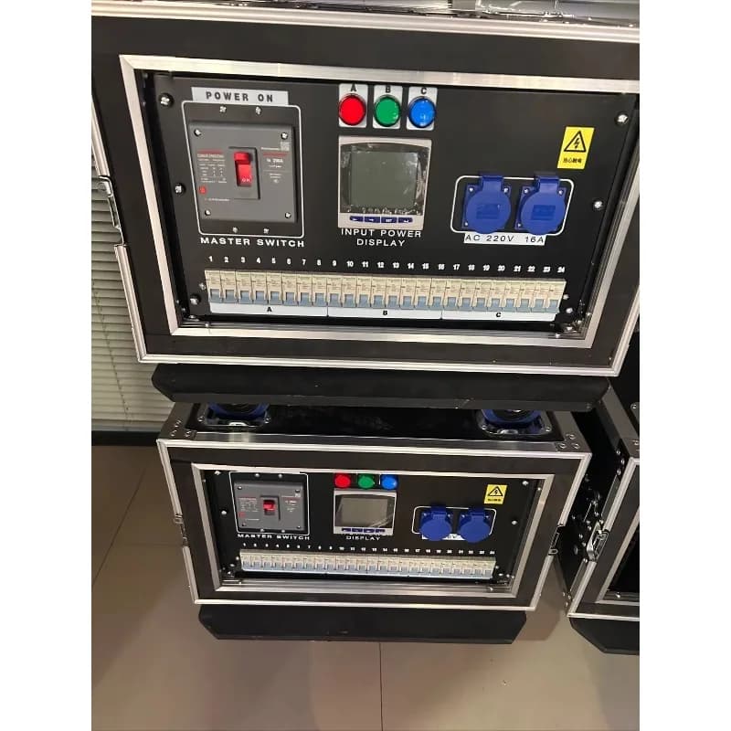 Compact Waterproof Aluminium Alloy Shell Power Distribution Box 380V Three-Phase Surge Protection for Stage DMWT-01 Model