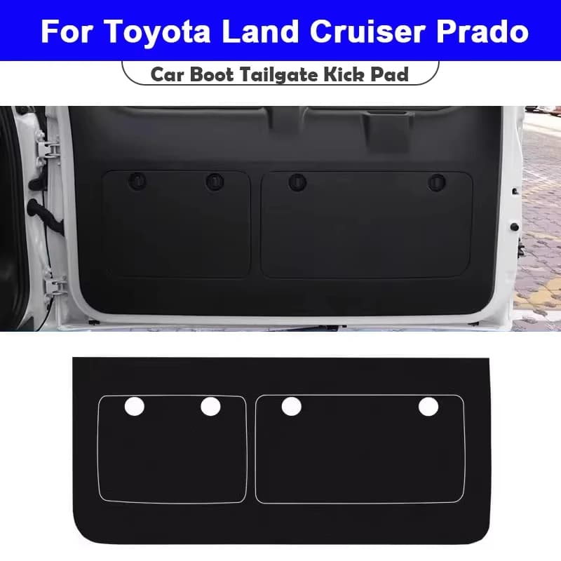 For Toyota Land Cruiser Prado 250 Series 2010-2025 Trunk Tailgate Guard Pad Leather Rear Trunk Door Protective Car Accessories