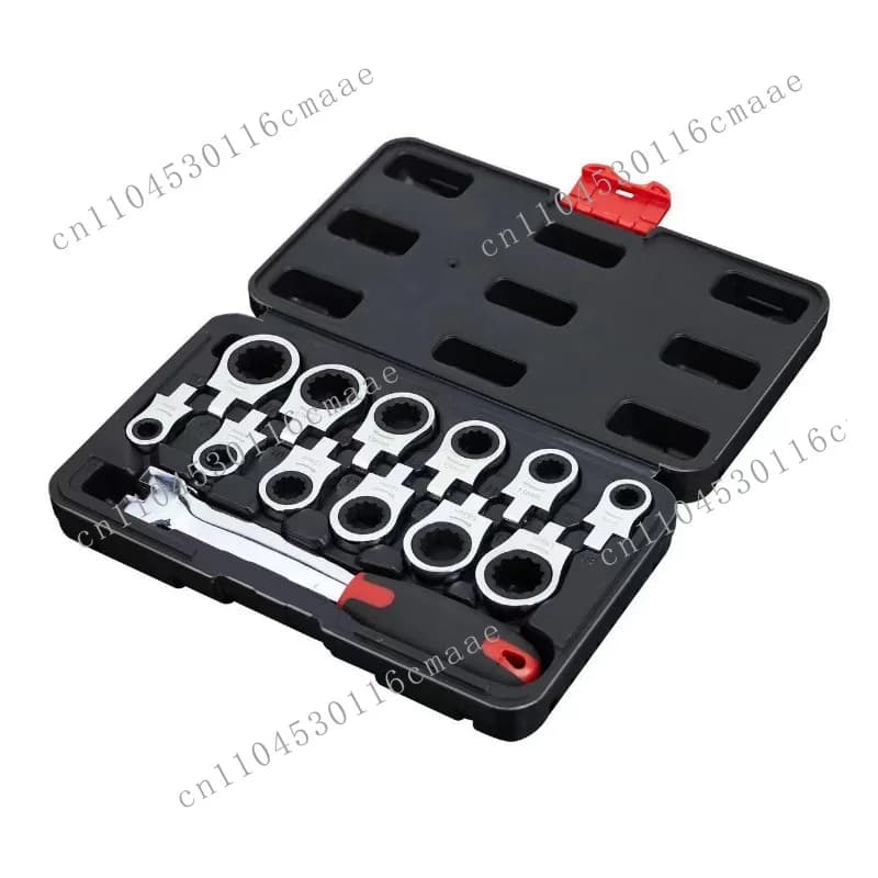 12 in 1, replaceable ratchet plum blossom wrench, flexible head ratchet wrench quick wrench set