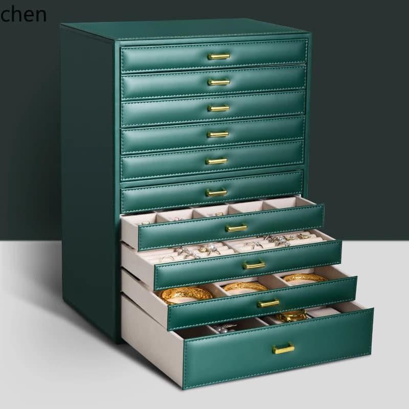 CP large capacity jewelry storage box high-end exquisite ring necklace bracelet jewelry storage box