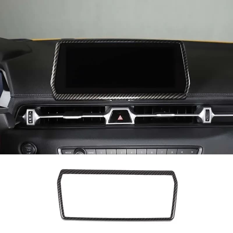 For 2019-2022 Toyota GR Supra A90 ABS carbon fiber car navigation decorative frame cover stickers car interior accessories