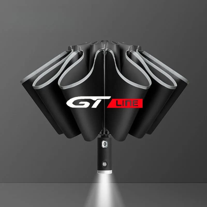 Rain-Windproof & Sunshade Car Umbrella: Fully Automatic Folding Design Compatible with Peugeot GT LINE GT- 3008 2008 408 208 207
