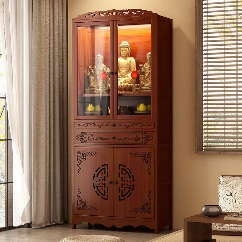 YFY  buddha niche cabinet, altar, god position, buddha cabinet, god of wealth cabinet, guanyin buddha statue