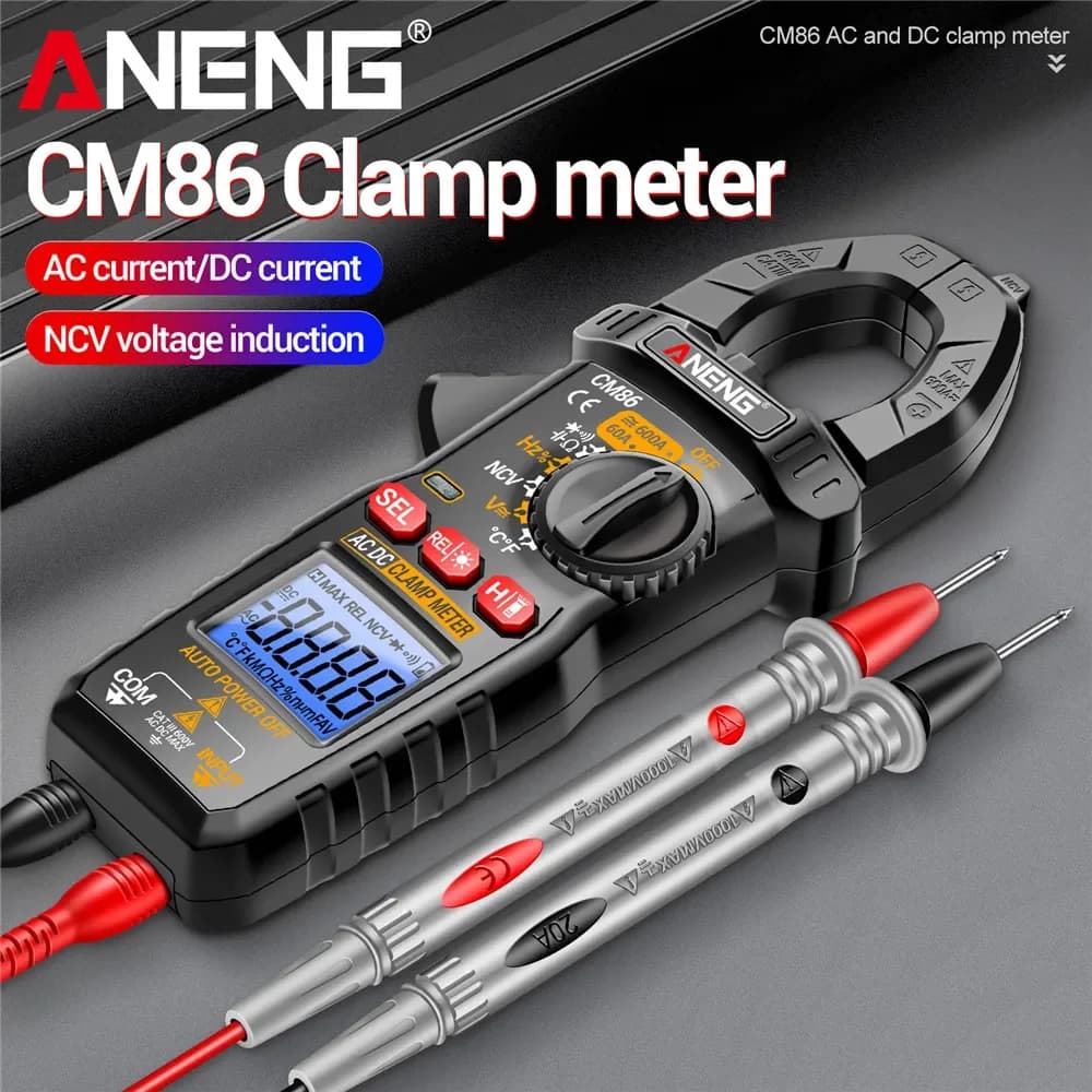 Digital Clamp Meter Multimeter ANENG 600A AC/DC Current Voltage Diode NCV Voltage Detection Professional Electrician Test Tools