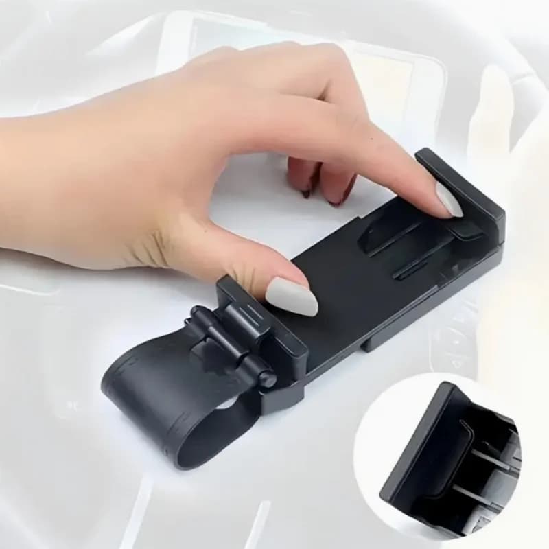 Universal Steering Wheel Car Phone Holder, Telescopic Clip Mobile Phone Stand, Auto Navigation Phone Mount for All Smartphones