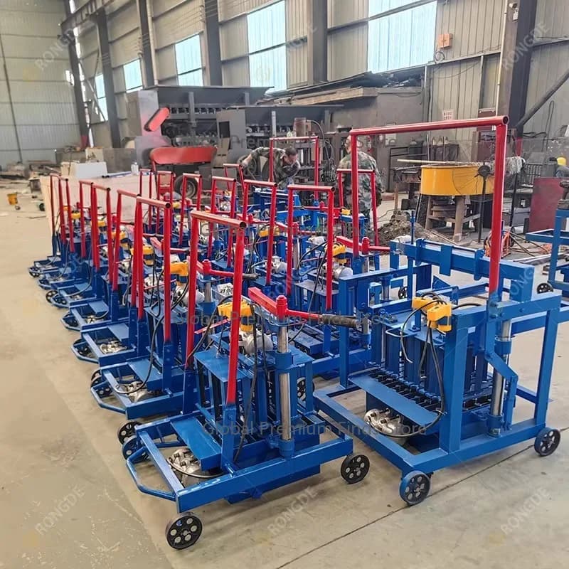 Manual/Semi-Automatic Hollow Concrete Block Maker | Interlocking Paver Production Machine
