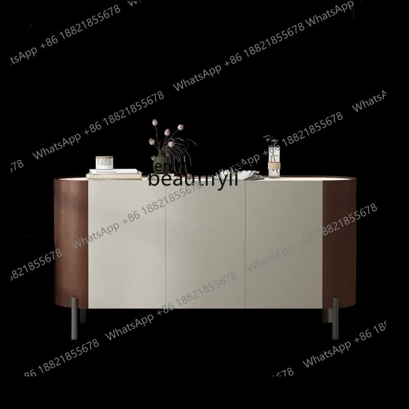 D178 Y yj Italian Light Luxury Stone Plate Meal Side Cabinet Modern Minimalist Low Cabinet Locker Living Room Side Cabinet