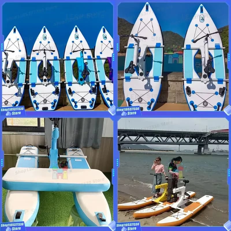 Waterbike People Inflatable Water sup Board Riding on Bike Sea Bike Water Bicycle Water Bikes