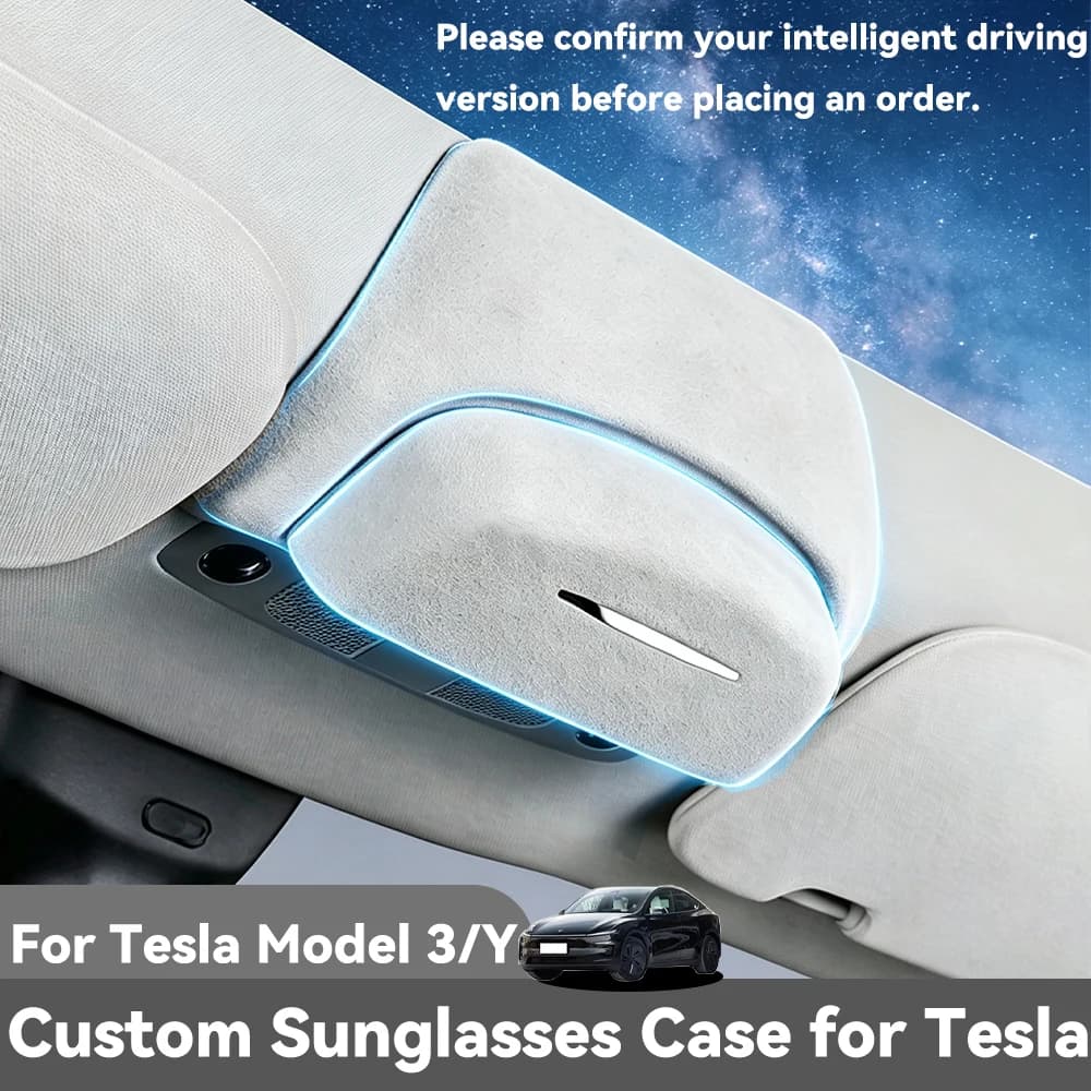 For Tesla Model Y Juniper Car Sunglasses Box Holder Panoramic Sunroof Glasses Storage For Tesla Model 3 Highland Accessories