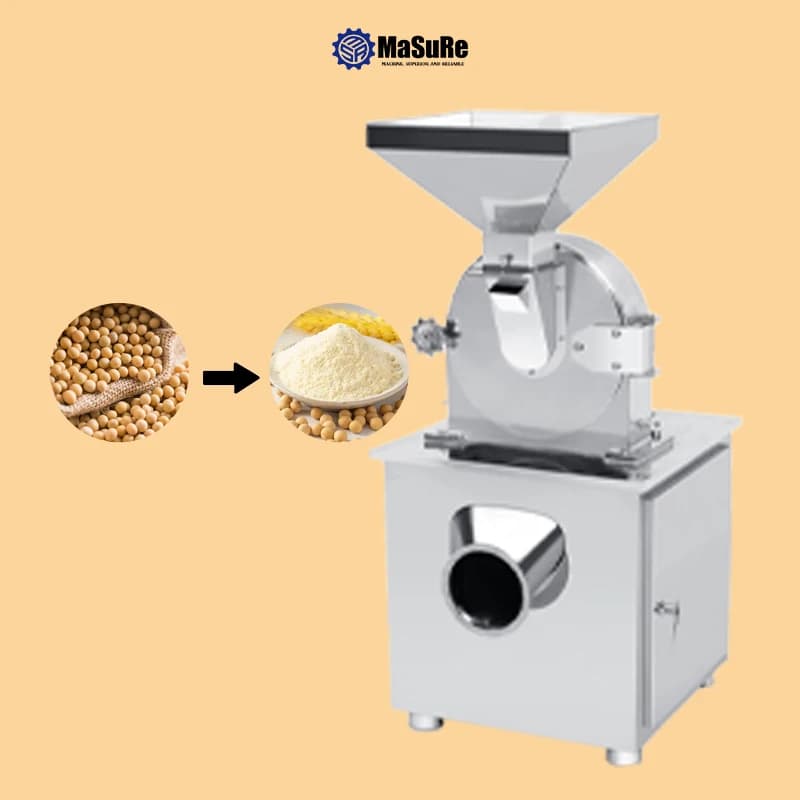 Food Grade Grinding Mill Hammer Mill Grinding Machine for Rice Wheat Bean Into Flour