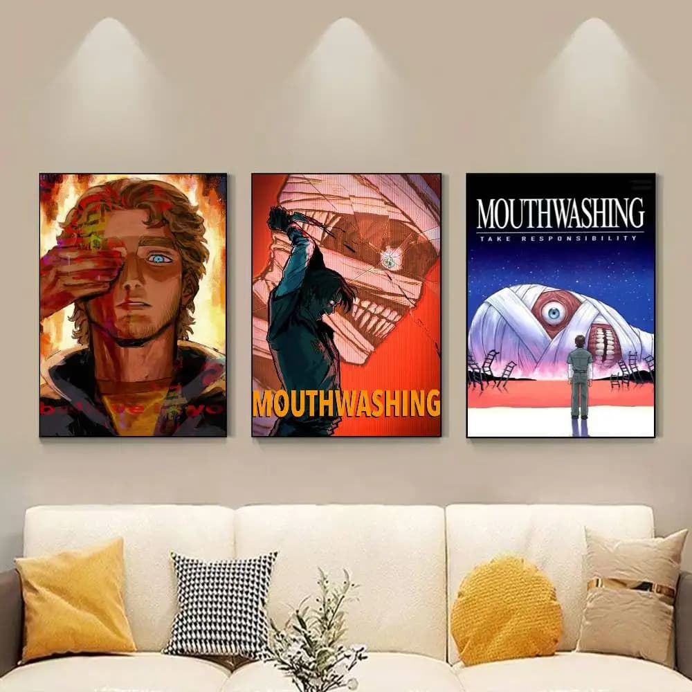 Game M-Mouthwashing Poster Versatile HD Waterproof Wall Art Self-Adhesive Decor for Any Space Ideal Gift
