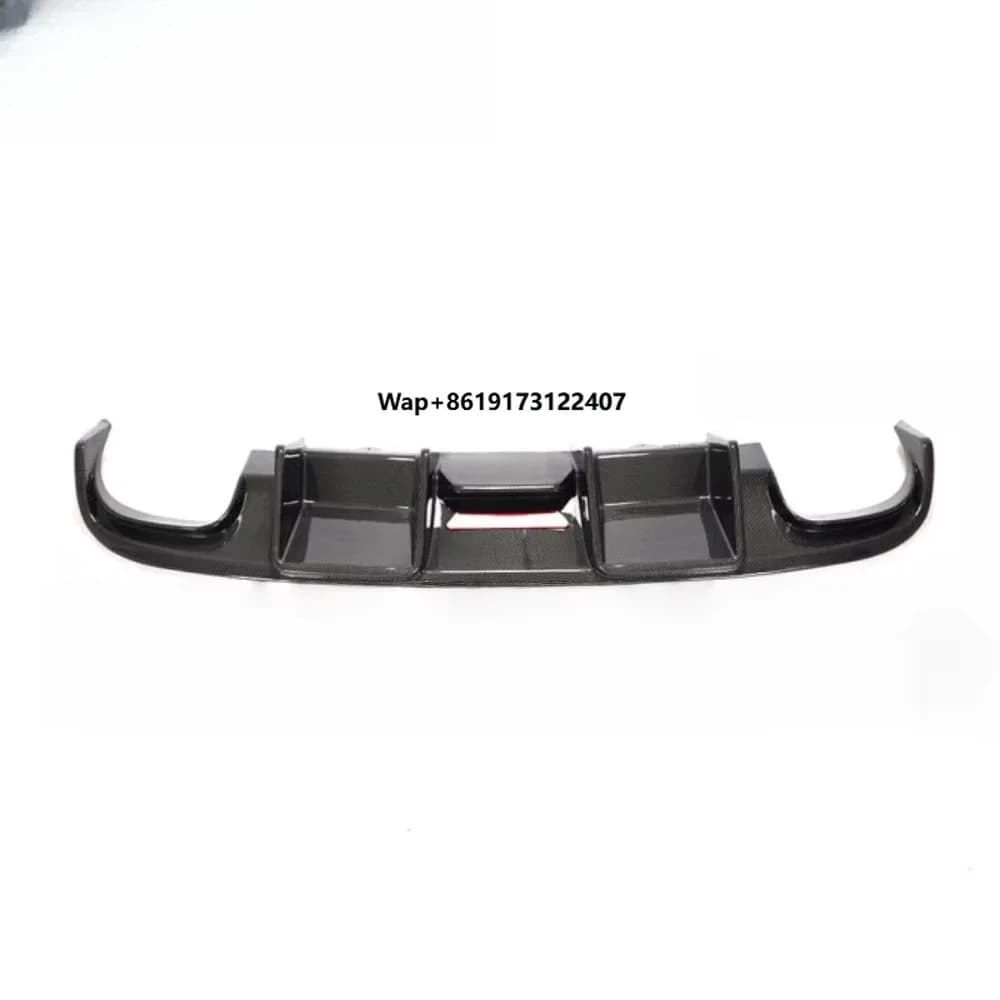 Top Material Prepreg Dry Carbon Fiber Car Diffuser Lip Spoiler with LED Light for S4 Sline 2008-2015 Rear Bumper