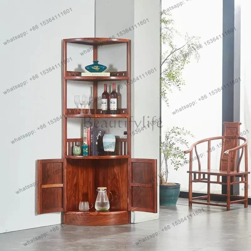 mahogany hedgehog red sandalwood corner cabinet solid wood corner right angle cabinet wall triangle cabinet shelf