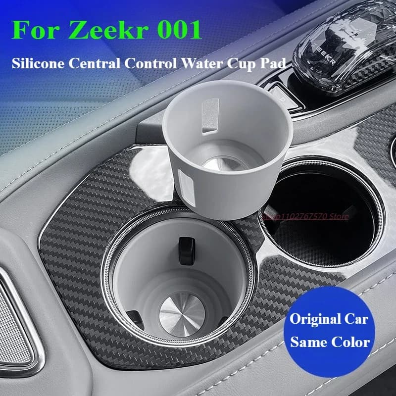 For Zeekr 001 Silicone Central Control Water Cup Pad Decorative Cover Non-Slip Car Interior Modification Accessories