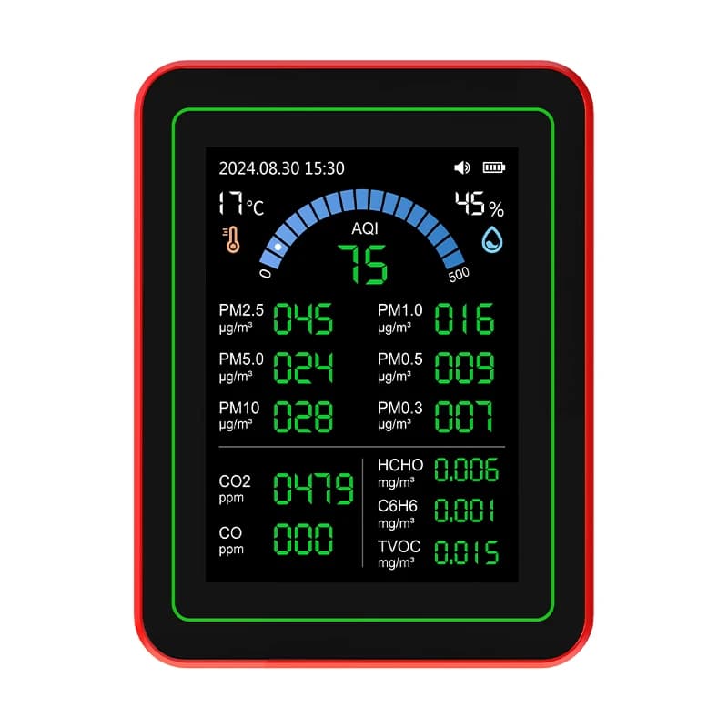 2026 18-in-1 air quality co2 aqi tvoc Stores  pm2.5 pm10