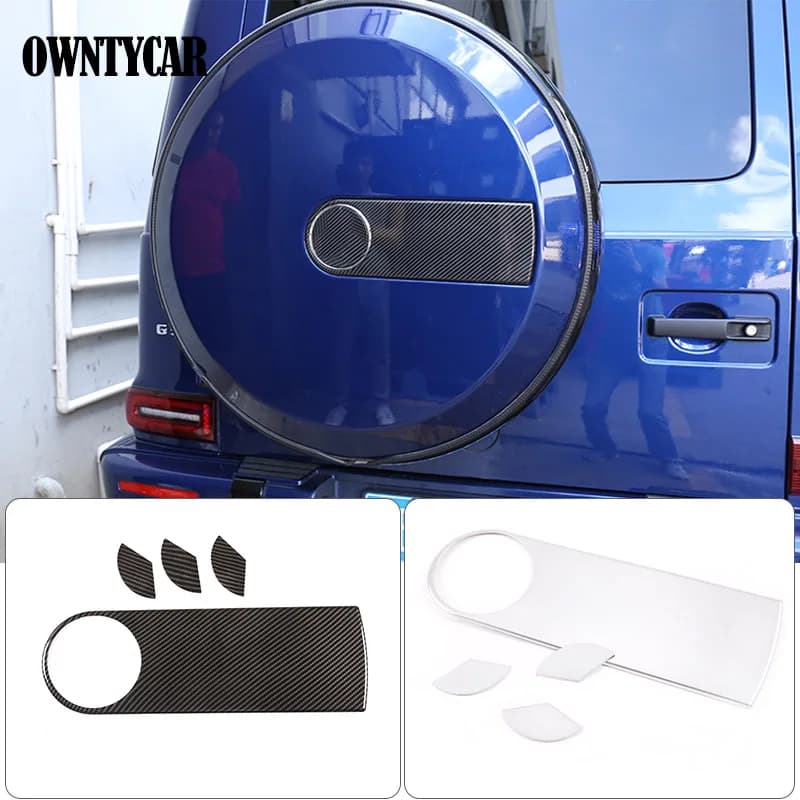 Car ABS Spare Tire Logo Trim Decorative Trim For Mercedes Benz G Class W463 W464 G500 2004-2024 Car Accessories