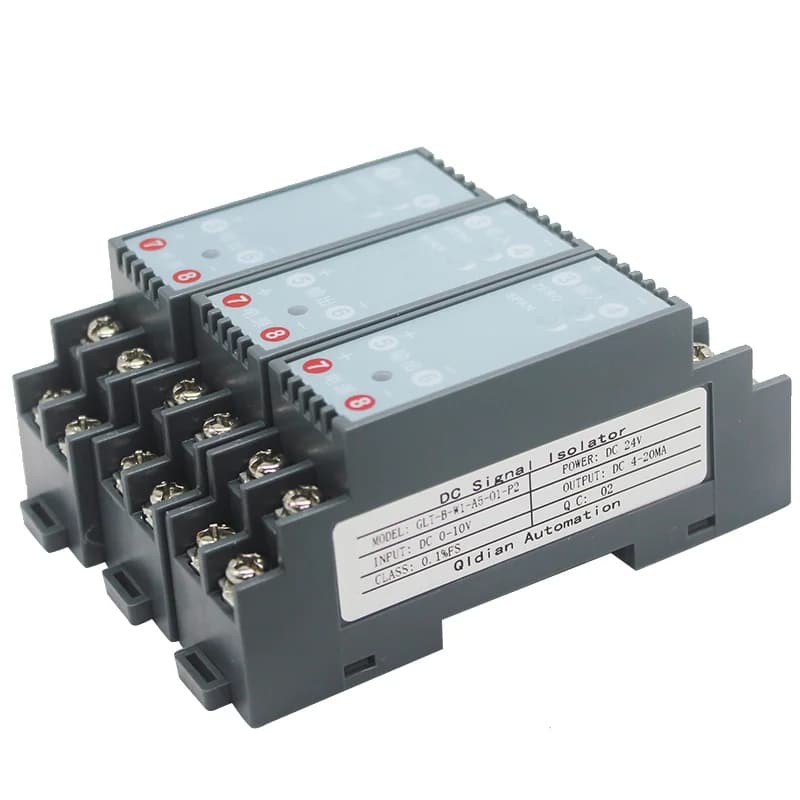 4-20mA Signal Isolator 0-10v to 4-20ma Signal Converter Isolator 4 20ma to 0 10v Analog Signal Converter DC24V Signal Isolator